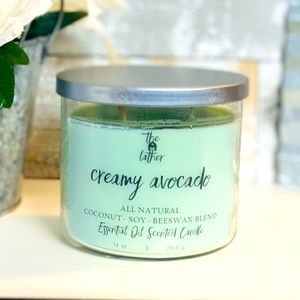 Creamy Avocado E-Oil Scented Beeswax Blend Candle